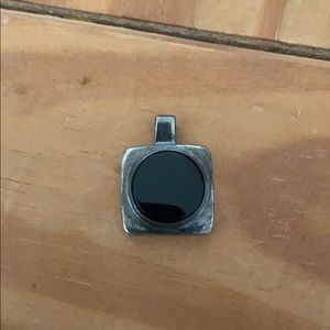 Onyx silver pendant